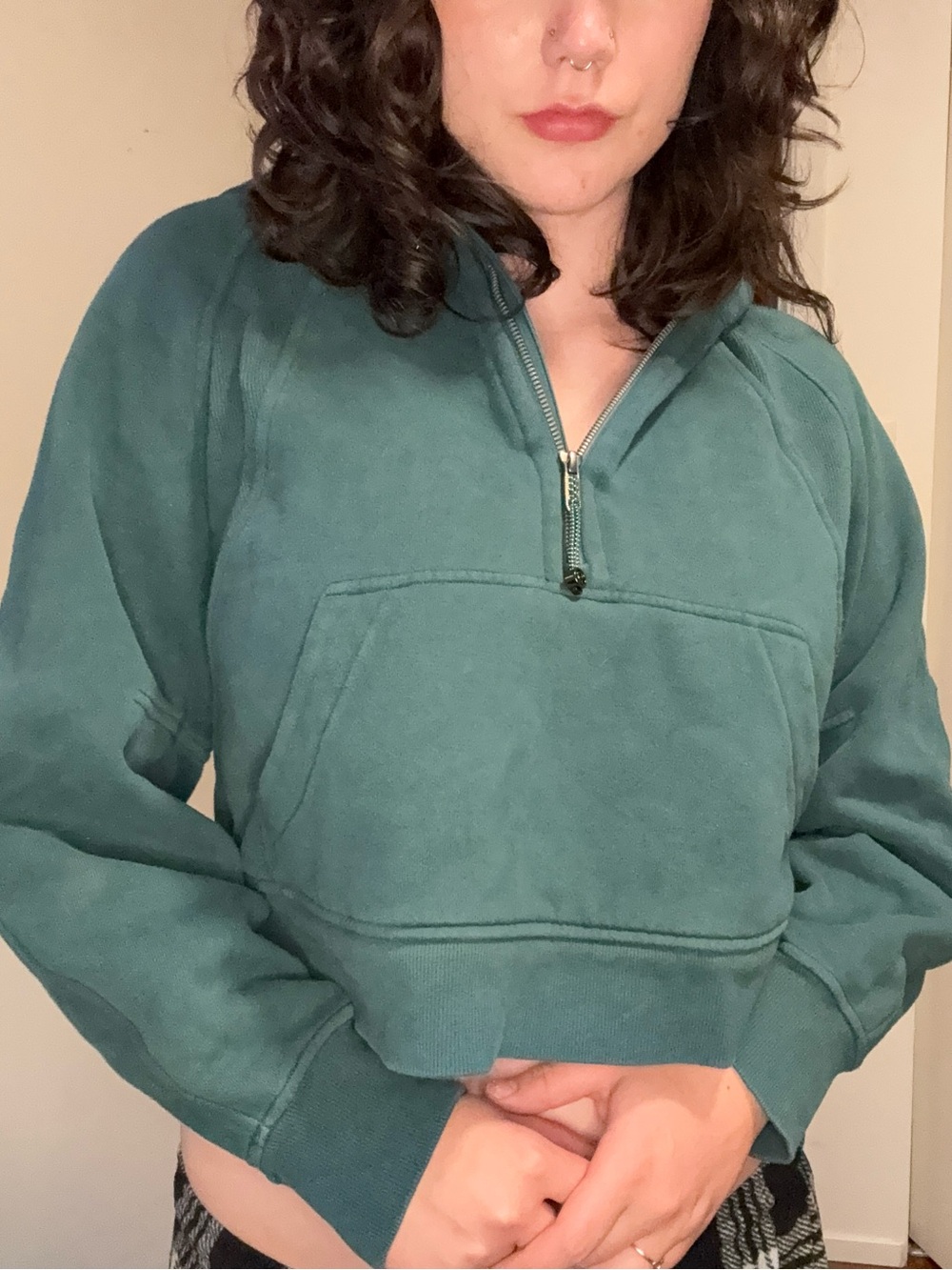 lululemon athletica Cropped Half-Zip Pullover - Jade Green
